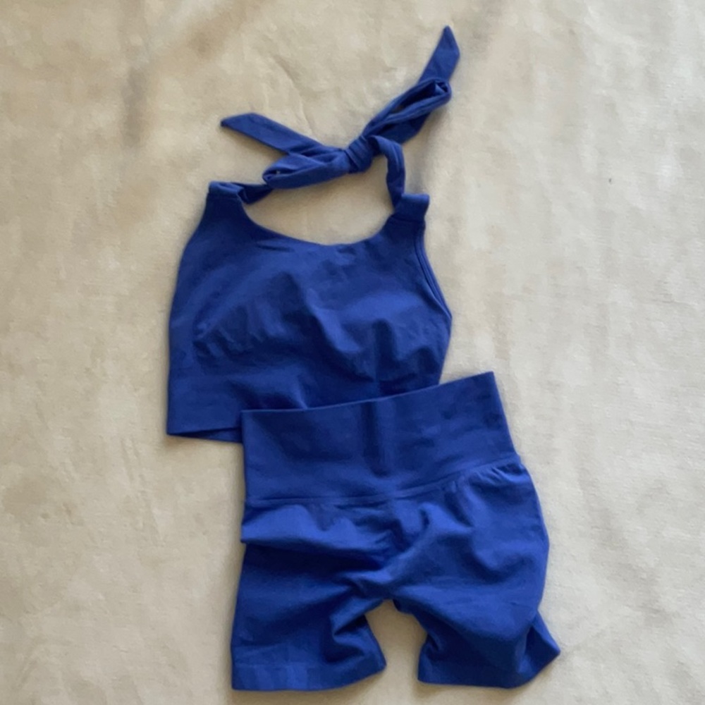 NWOT Blue Workout Set